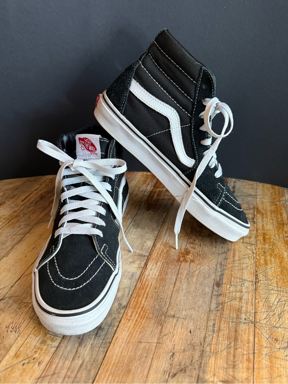 Vans Black and White High-Top Womens/Mens Skate Sneakers